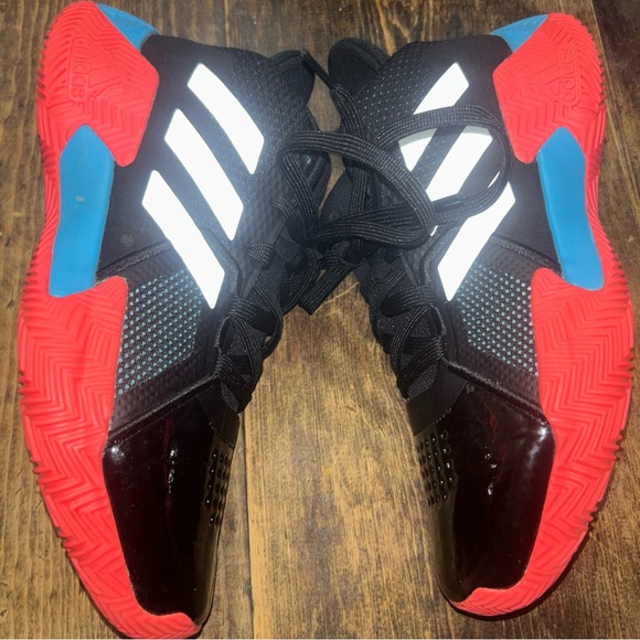 Adidas Basketball shoes‎ [unisex] Court Vision 2 J Size 7 Black White Blue - Picture 6 of 10